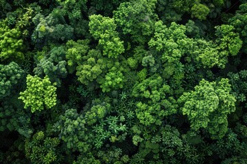 Naklejka premium Aerial view of a lush green forest. Perfect for nature, environment, and ecology-related projects.
