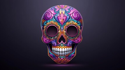 colorful sugar skull wallpaper
