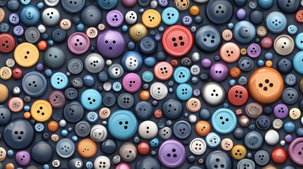 Fototapeta premium image_featuring_numerous_buttons_in_variety