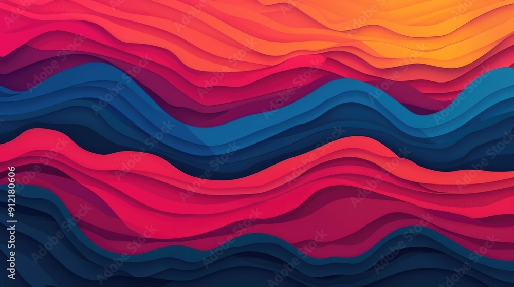 Poster multilayered textures crafting a captivating sense of depth in digital vibrant abstract patterns and