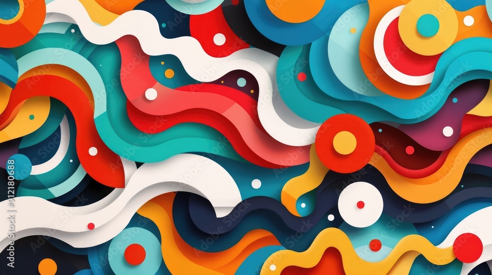 Aufkleber visually striking abstract composition featuring a dynamic kinetic sculpture art with vibrant fluid 