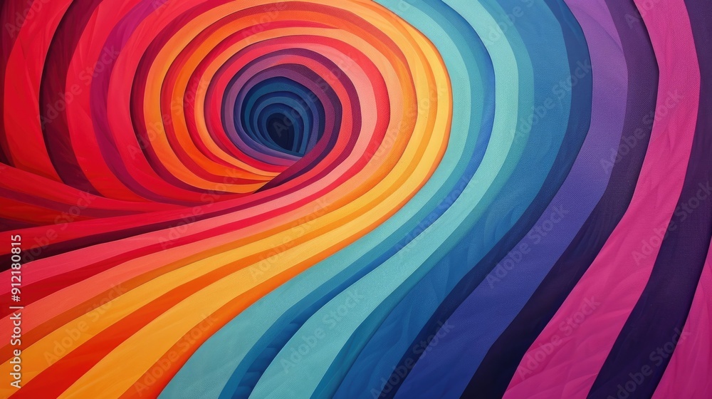 Poster dimensional vortex of vibrant depth illusions in dynamic surreal gallery captivating psychedelic spi