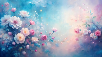 Ethereal Bloom: A Symphony of Pastel Hues  Generative AI