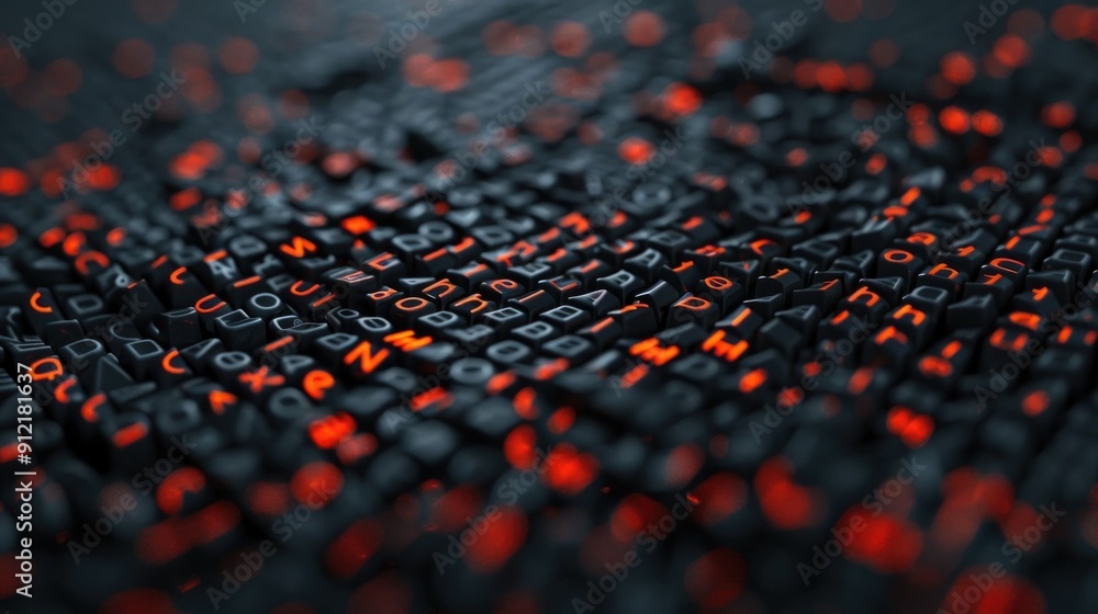 Poster captivating kinetic typography with animated digital dimensions and fractal patterns dynamic abstrac