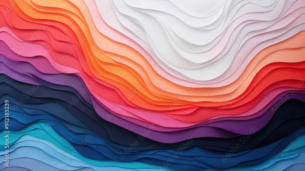 Poster captivating abstract digital artwork showcasing dynamic dimensional murals with vibrant fluid gradie