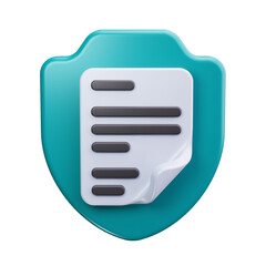 Fototapeta premium protection 3d render icons