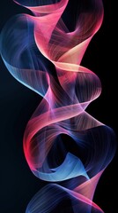 Naklejka premium A digital illustration of a dynamic and vibrant abstract design in reds, blues and purples.