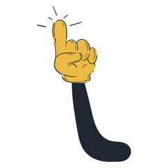 Cartoon Hand Different Gesture Illustration