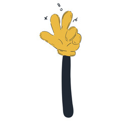 Cartoon Hand Different Gesture Illustration