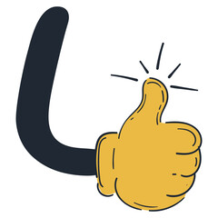 Cartoon Hand Different Gesture Illustration