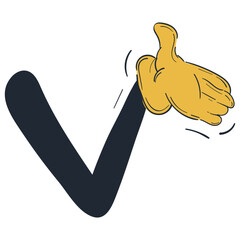 Cartoon Hand Different Gesture Illustration