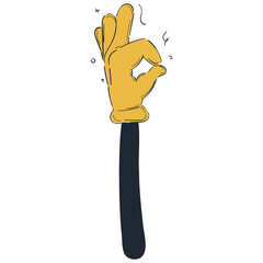 Cartoon Hand Different Gesture Illustration
