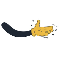 Cartoon Hand Different Gesture Illustration