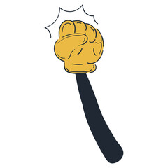 Cartoon Hand Different Gesture Illustration