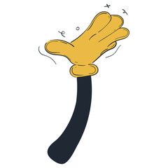 Cartoon Hand Different Gesture Illustration