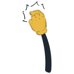 Cartoon Hand Different Gesture Illustration