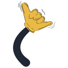 Cartoon Hand Different Gesture Illustration