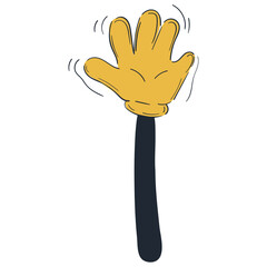 Cartoon Hand Different Gesture Illustration