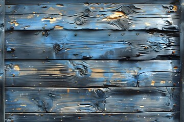 Naklejka premium Weathered Blue Painted Wood Texture for Rustic Design, Backgrounds, and Artistic Projects