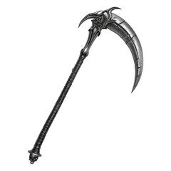 Grim reaper's scythe, Halloween element, isolated on Transparent background, png file.