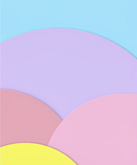 Minimalist banner background, pastel colorful, pink and yellow gradations. Circle effect style geometric, abstract background