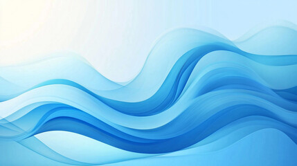 Fototapeta premium Abstract soft blue wave background. 3d blue background with blue lines curved wavy sparkle with copy space for text. Three-dimensional wave and blue background.