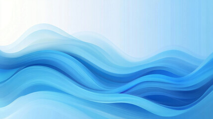 Fototapeta premium Abstract soft blue wave background. 3d blue background with blue lines curved wavy sparkle with copy space for text. Three-dimensional wave and blue background.