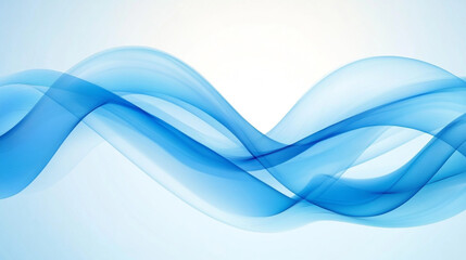 Obraz premium blue wave banner Mordan white background. 