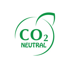 carbon neutral text information sign