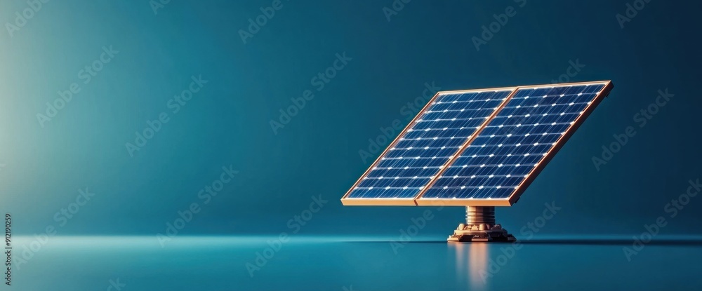 Aufkleber abstract design of business trends and robots setting up solar panels