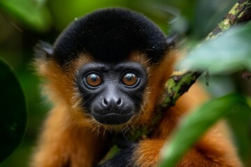 Fototapeta premium Conservation efforts focused on protecting primate companions