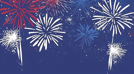 Abstract Fireworks Background.