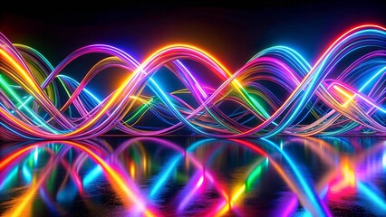 Symphony of Neon: A Serpentine Dance of Light  generative AI