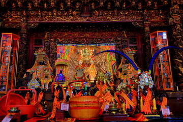 Fototapeta premium Orthodox Luermen Shengmu Temple, Chinese-style temple dating from 1661 at Chengan Rd, Annan District, Tainan, Taiwan 