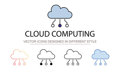 Cloud Computing icon design with white background stock illustration