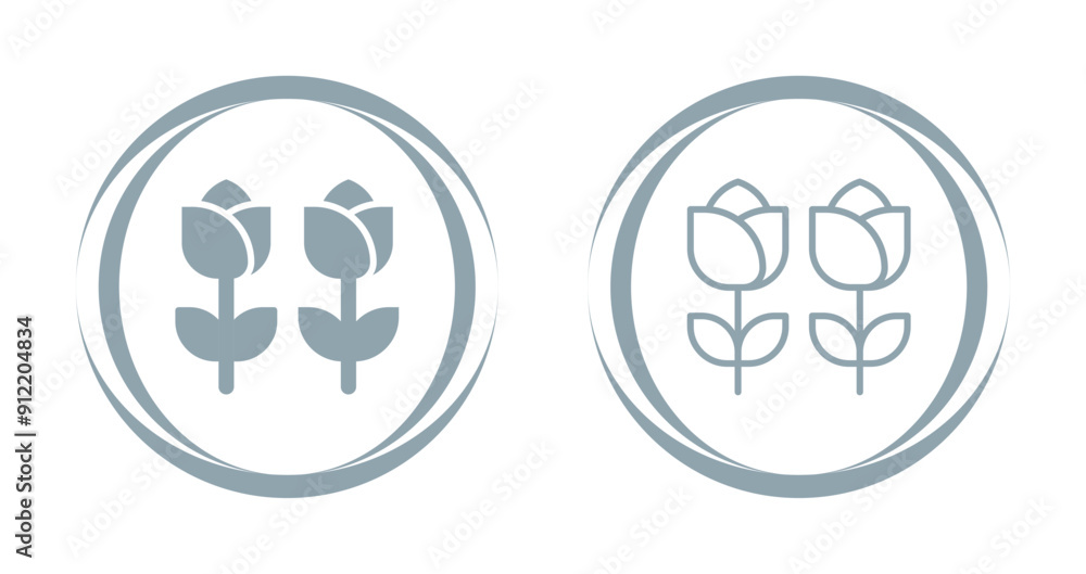 Wall mural Roses Vector Icon