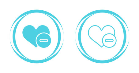 Negative Love Vector Icon