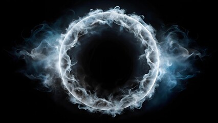 Ethereal Smoke Ring: A Serene Dance of Dust and Light  Generative AI