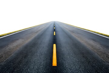 Naklejka premium asphalt road isolated on white