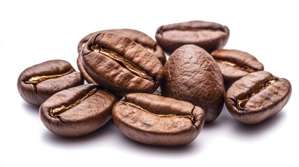 Obraz premium Close Up of Roasted Coffee Beans