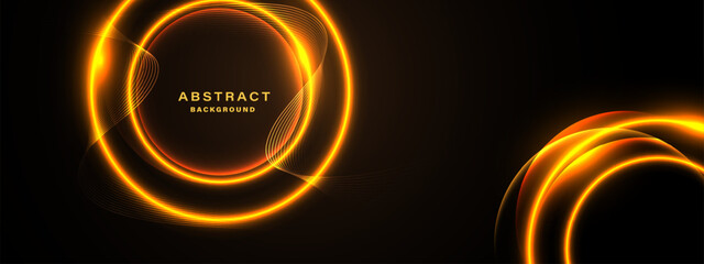Abstract futuristic background with Shining golden light effect.Vector illustration.	
