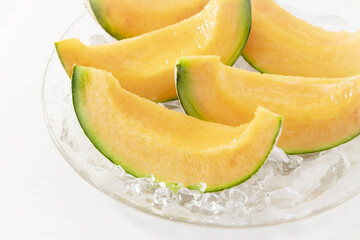 熟した美味しいメロン