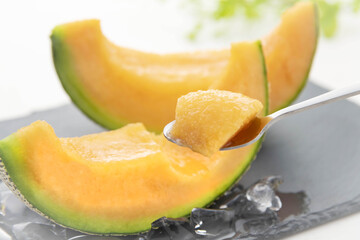 熟した美味しいメロン