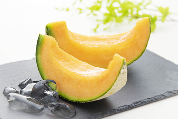 熟した美味しいメロン