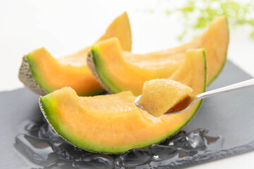 熟した美味しいメロン