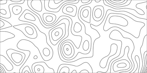 Topographic map background geographic line map with elevation assignments. Concept of a conditional geography scheme and the water path. White wave paper curved reliefs.