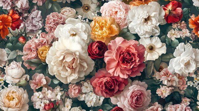 beautiful fantasy vintage wallpaper botanical flower bunc