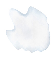 A ghost for Halloween. The watercolor illustration is hand-drawn, isolated on white. A decorative element for design and decoration. A scary, frightening, flying horror story symbol at night.