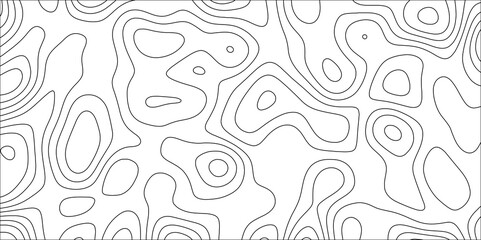 Topographic map background geographic line map with elevation assignments. Concept of a conditional geography scheme and the water path. White wave paper curved reliefs.
