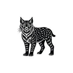 Creative Bobcat Silhouette Vector Art
